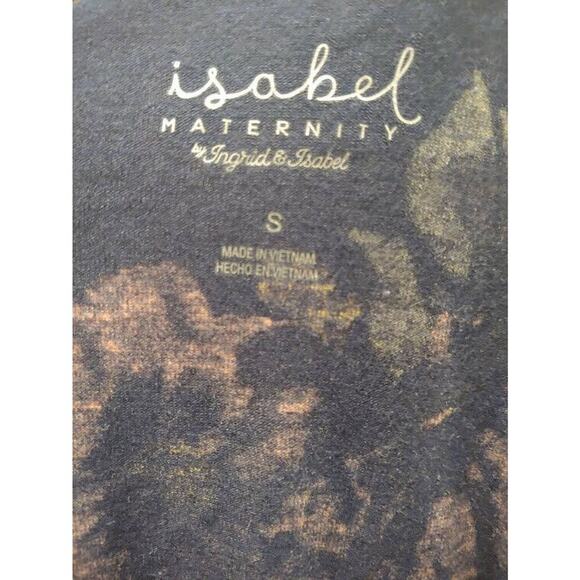 New Target Ingrid & Isabel Navy Blue Floral Maternity Dress Size Small - Picture 4 of 5